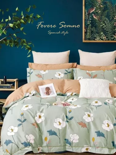 Комплект постельного белья Евро Fovere Somno сатин 1039-2 купить на FovereSomno.ru